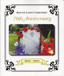 Mount Lawn Cemetery 70th Anniversary Program