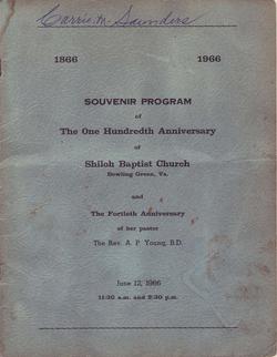 Shiloh Baptist Church 100th Anniversary Program